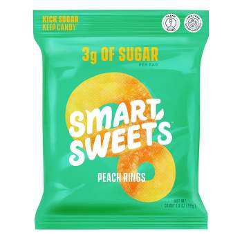 SmartSweets Peach Rings Sour Gummy Candy - 1.8oz