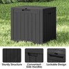MooxvMoo 30-Gallon Outdoor Deck Box. Lockable, waterproof & UV-resistant storage for patio furniture, garden tools, cushions & pool gear,Black - 4 of 4
