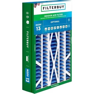 Filterbuy 14.5x27x5 Air Filter (1-Pack), Pleated MERV 13 Health Defense HVAC AC Furnace Filters for Trane, American Standard, Honeywell, & Accumul - 1 of 4
