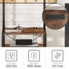 Itopfox Rolling TV Stand with Mount and Power Outlet for Up to 55 inch TVs, Corner Entertainment Center with 3-Tier Storage Shelves for Living Room - 3 of 4