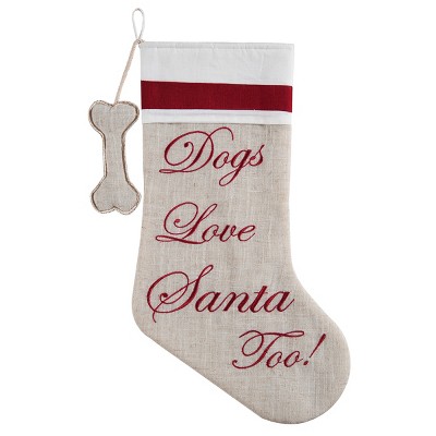 C&F Home Dogs Love Santa Too! Embroidered Christmas Stocking