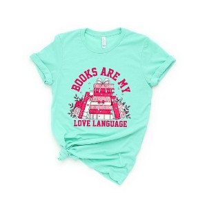 Simply Sage Market Women's Coquette Books Love Language Short Sleeve Graphic Tee - 1 of 4