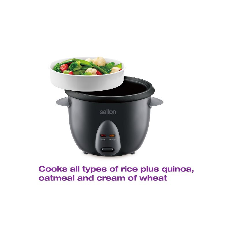 Salton Automatic Rice Cooker & Steamer - 10 Cup, 2 of 8