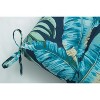 Outdoor/Indoor Blown Bench Cushion Tortola Midnight Blue - Pillow Perfect - 3 of 4