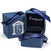 Pompeii3 2.19Ct Blue Sapphire & Diamond Alexa Earrings 14k White Gold Lab Created - 3 of 4