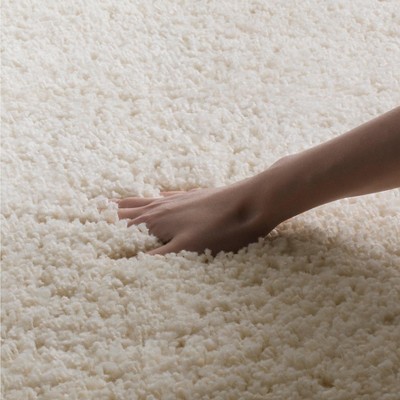 Coastal Comfort Ivory Shag Rug 5'3" x 7'6" Synthetic Blend
