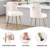FURNIinspire Dining Chair, Set of 4, Wing Back Bar Chairs for Kitchen Island Dining Room Pub, White, 17.7"*17.5"*26" - 4 of 4