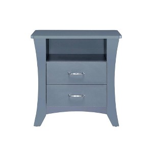 24" Colt Accent Table Gray Finish - Acme Furniture: Wood Frame, Rectangle Shape, Lower Shelf Storage - 1 of 4