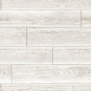 NuWallpaper 28.2' Serene Cream Peel & Stick Wallpaper Cream: Self-Adhesive Vinyl, Wood Grain, Peelable, Washable - 1 of 4