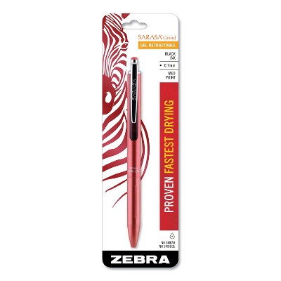 Zebra Sarasa Gel Retractable Pen Fine 0.7 mm Black Ink Rose Gold Barrel 45311