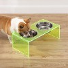 THE LICKER STORE Keaton Modern Acrylic Rectangular Elevated Pet Feeder - 2 of 4