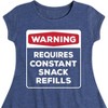 Girls' - Instant Message - Warning Fit & Flair Cap Sleeve Graphic Dress - 2 of 4