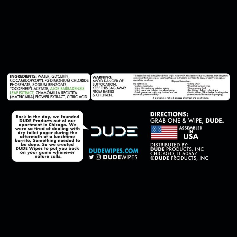 Dude Wipes Fragrance-Free Flushable Personal Wipes - 48ct, 4 of 10