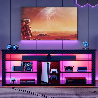 Bestier TV Stand Tall Entertainment Center with Storage For 70 Inch TV