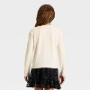 Girls' Long Sleeve 'Christmas Cat' Flip Sequin T-Shirt - Cat & Jack™ Cream - 4 of 4