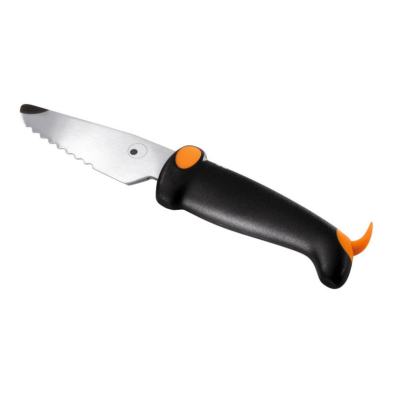 Kuhn Rikon Kinder Kitchen Serrated Dog Knife, 3-Inch, Black/Orange, 1 of 2