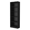 Vynxaria 5-Shelf Bookcase: Matt Gray & White, Expansive Storage for Books & Decor, Compact Design - 4 of 4