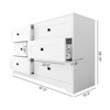 KWPZQEB Dresser for Bedroom with 6 Drawers, 47.2'' W Wood Rustic Chest of Drawers, Large Capacity Clothing Storage Cabinet for Bedroom, White - 4 of 4