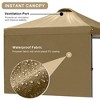 KAMPKEEPER 10x10 Pop Up Canopy Tent with 2 Sidewalls for Outdoor Use, Khaki - 4 of 4