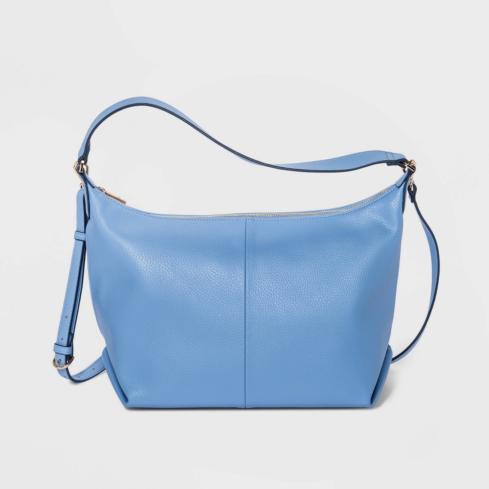 Zip Closure Square Crossbody Bag - A New Day Blue