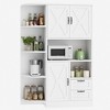 Celebalcony 60.4" Kitchen Pantry Cabinet ,kitchen storage with Microwave Stand - 4 of 4