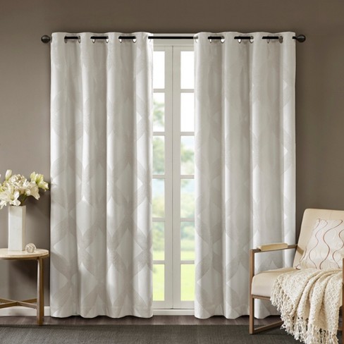 Byron Ogee Knitted Jacquard Total Blackout Curtain Panels Target
