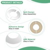 Unique Bargains 304 Stainless Steel Self-Adhesive Durable Mirror-Polished Escutcheon Plate 2 Pcs - 2 of 4