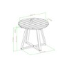 Okak Modern Wood Curved X-Base Round Dining Table Minimalist Style Ready-to-Assemble - 3 of 4