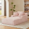 Oversized Chaise Lounge Chair with Pillows, Comfort Corduroy Couch Upholstered Sleeper Sofa Bed, No Assembly - ModernLuxe - 4 of 4