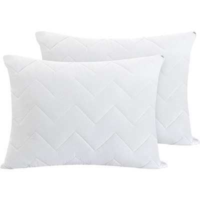 Waterguard Quilted Waterprof Cotton Top Pillow Protector Set Of 8 White ...