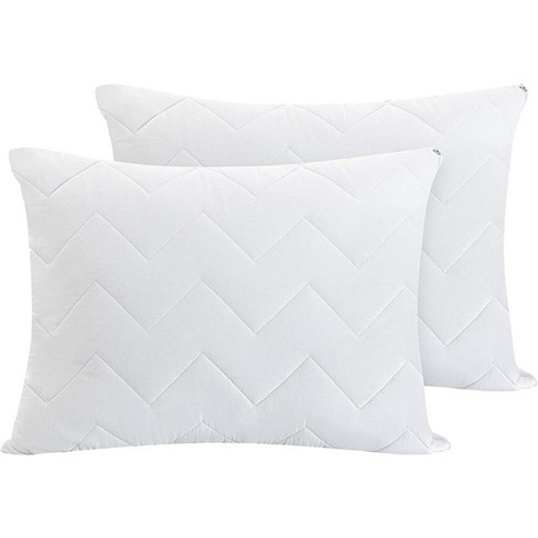 Waterguard Quilted Pillow Protector Cotton White Set Of 4 - Queen