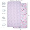 Bedtime Originals Floral Pink/Gray 2-Pack Fitted Crib/Toddler Sheet Set- Flower - 2 of 4