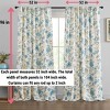 HLC.ME Scarlet Floral & Birds Patterned Window Back Tab Rod Pocket Curtains - Light Blocking Window Panels, Set of 2 - 3 of 4