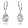 Guili Sterling Silver Pear Drop Earrings with CZ in Rhodium, Gold & Rose Gold Plating – Timeless Elegance and Radiant Shine for Any Occasion - 3 of 3