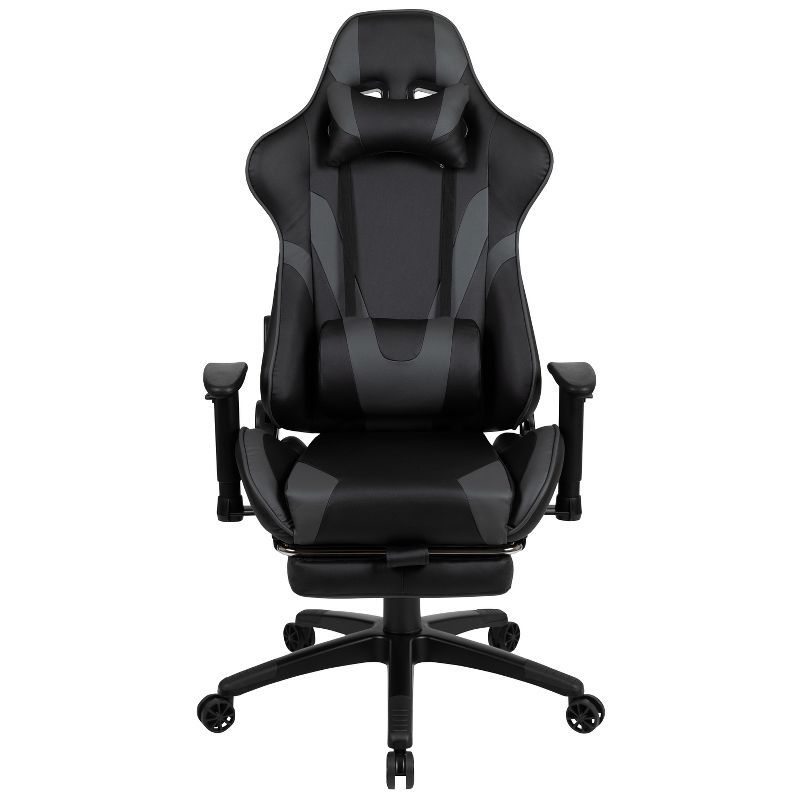 Flash Furniture X30 Gaming Chair Racing Office Ergonomic Computer Chair with Fully Reclining Back and Slide-Out Footrest in Red LeatherSoft, 3 of 15