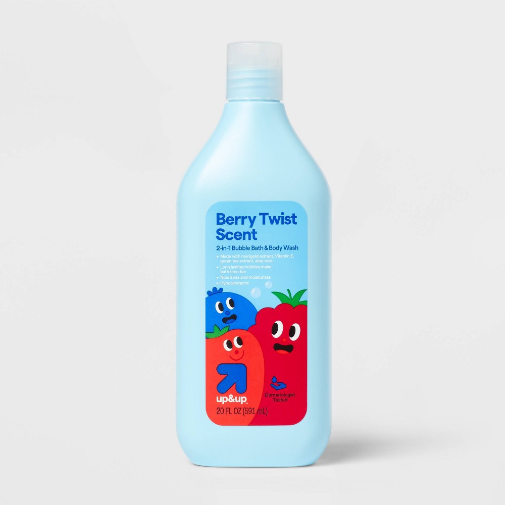 Photos - Shower Gel Kids' Bubble Bath + Body Wash - Berry Twist - 20oz - up&up™