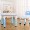 Kids Table & 4 Chairs Set, Height Adjustable Arts & Crafts Desk for Ages 2-10, Non-Slip Legs, Max 300lbs for Classrooms, Daycares, Home - 2 of 4