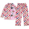 Barbie Girls' Christmas Characters FALALALA Santa Snowflake Sleep Pajama Set Pink - 2 of 4