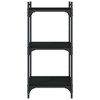 vidaXL Bookcase 3-Tier Black 15.7 in.x11.8 in.x33.9 in. Engineered Wood - 4 of 4