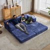 VASIP Compression Sofa, Convertible Floor Bed with Fixed Frame, Living Room and Bedroom Without Assembly Modular Chenille Loveseat - 2 of 4