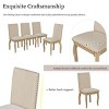 Set of 4 Upholstered Dining Chairs with Nailhead Trim and Curved Legs,Solid Wood Frame for Dining Room or Kitchen-The Pop Home - 2 of 4