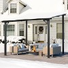 CLIHOME 10 ft. x 8 ft. Aluminum Sloped Roof Patio Cover Outdoor Pergola with UV Protection and Rust-Resistant Patio Canopy - 2 of 4