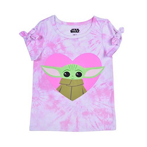 Star Wars Girl's The Child Baby Yoda Graphic Printed Short Sleeve Tee ...