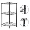 350 X 350 X H800 3 Tier Corner Shelf Rustic Display Storage Shelves For Bedroom Living Room Office Kitchen - 4 of 4