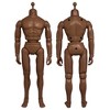 Set of 5 12 Inch 1/6th Scale Super Articulated Type S Male Action Figure Bodies [Brown] - 2 of 4