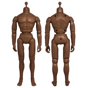 12 Inch 1/6th Scale Super Articulated Type S Male Action Figure Body [Brown] - 1 of 4