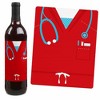Big Dot of Happiness Nurse Graduation - Medical Nursing Graduation Party Decorations for Women and Men - Wine Bottle Label Stickers - Set of 4 - 3 of 4