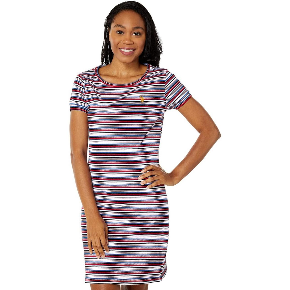 U.S. Polo Assn. Women’s Rib Stripe Dress - thumbnail 2