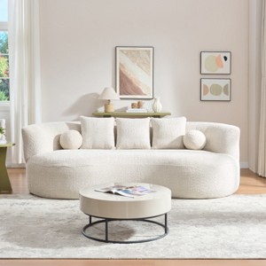 Christopher Knight Home Grazia 90'' Modern Curved Boucle