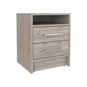 NicBex Nightstand with 2 Drawers and Storage Shelf Modern Side Table with Metal Handles for Bedroom,Living Room - 1 of 4